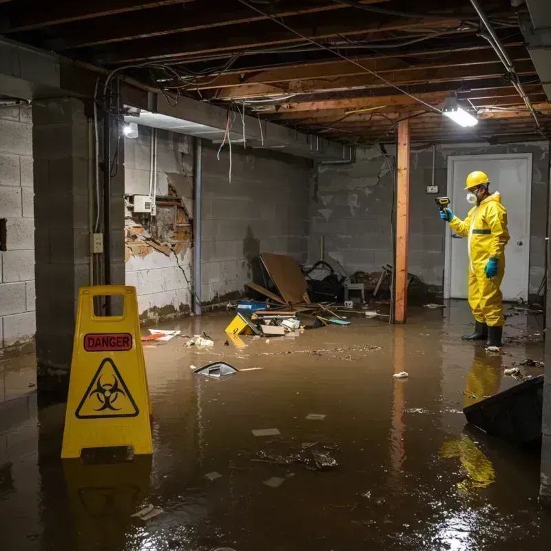 Flooded Basement Electrical Hazard in Encinitas, CA Property